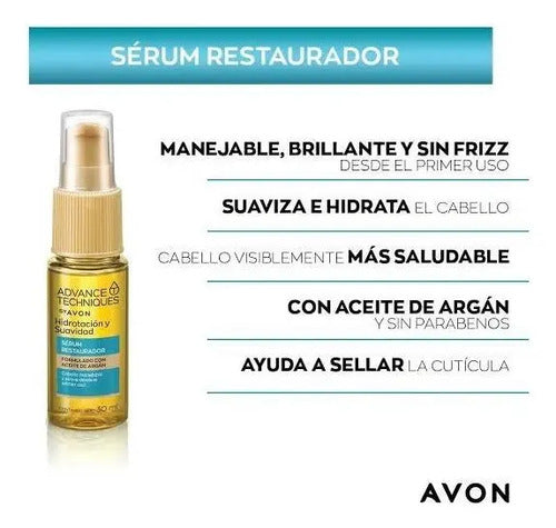 Tratamiento Sérum Restaurador Cabello Con Argán Advance Avon