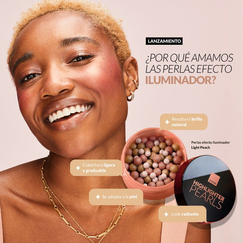 Perlas Efecto Iluminador Highlighter Pearls Avon 28g Tono Del Maquillaje Light Peach