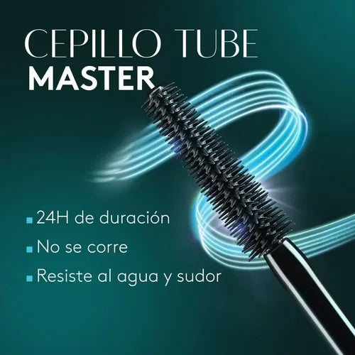 Máscara De Pestañas Ésika Mega Tubing Extensions  8g Negro Negro