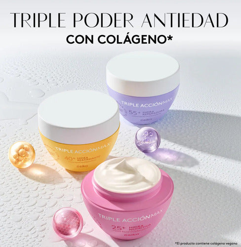 Crema Facial Hidra Nutritiva Triple Acción 25+ Esika 200g Normal Día/noche