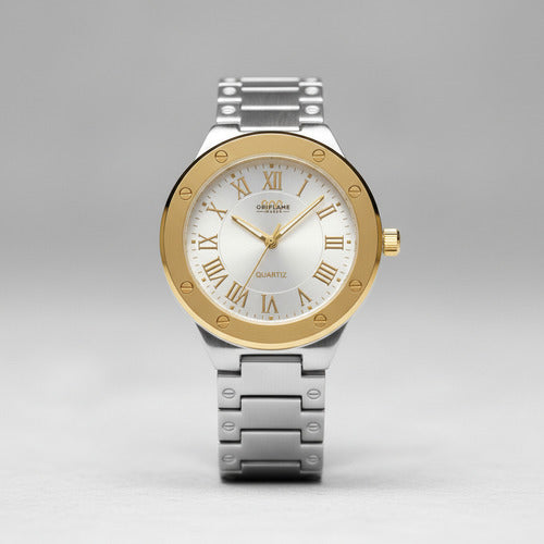 Oriflame Reloj Metro Mujer Plateado Blanco