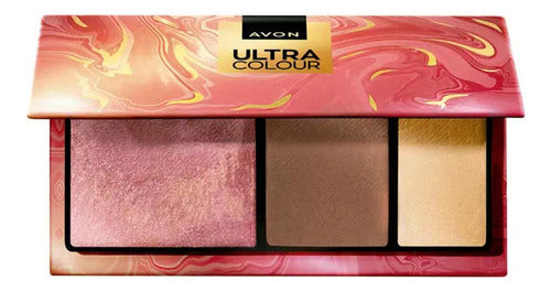 Paleta Facial Polvo 3 En 1 Ultra Color Avon 3.8g Golden Hour Golden Hour