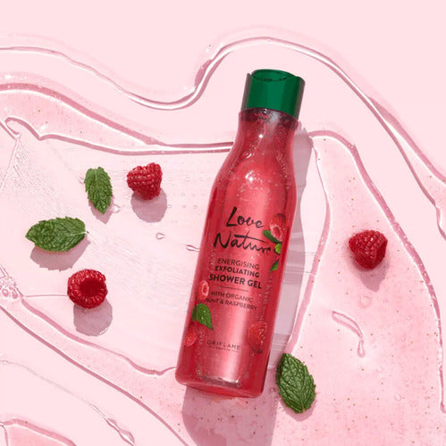 Gel Ducha Exfol. Menta Frambuesa Love Nature Oriflame 250ml