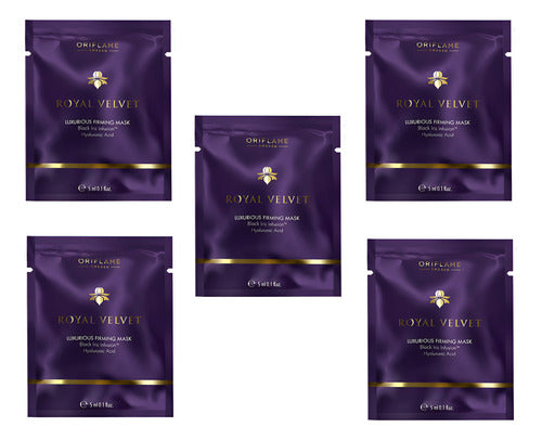 5 Mascarillas Faciales Royal Velvet Oriflame 5ml C/u Todo Tipo De Piel