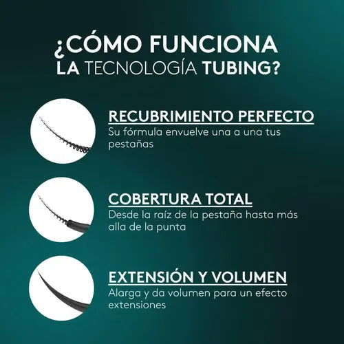 Máscara De Pestañas Ésika Mega Tubing Extensions  8g Negro Negro