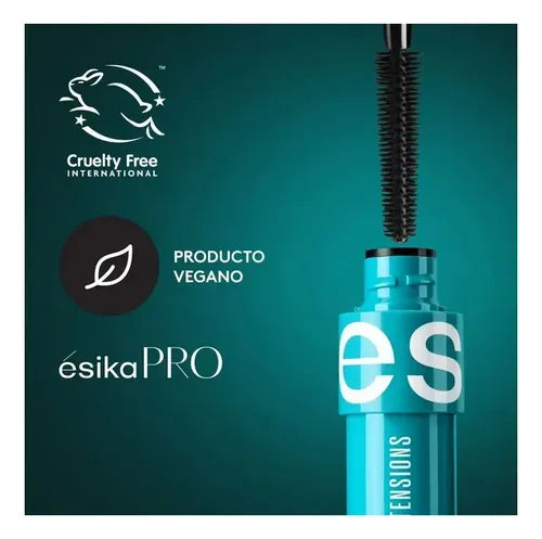 Máscara De Pestañas Ésika Mega Tubing Extensions  8g Negro Negro