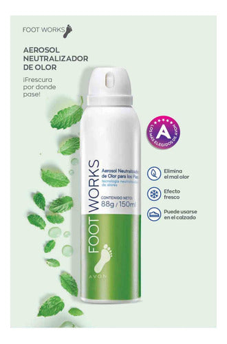 Talco Para Pies Neutralizador Foot Works Avon 150ml