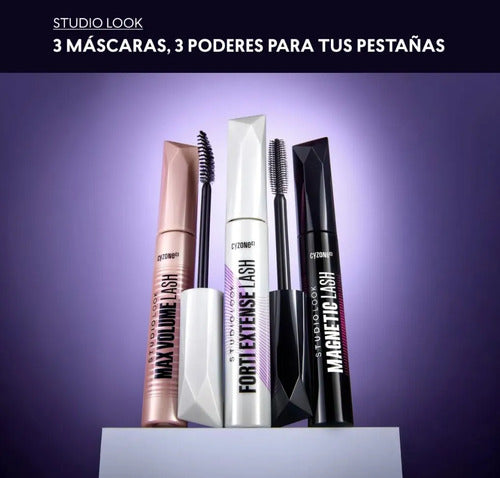Máscara De Pestañas Studio Look Forti Extense De Cyzone 8g Negro