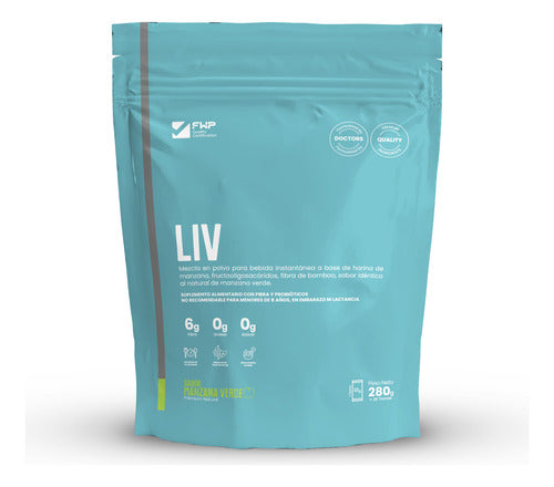 Liv  Fibra + Probióticos En Polvo Fwp Doypack 280 G Manzana Verde