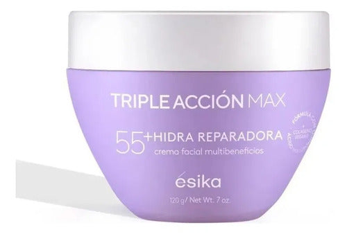 Crema Facial Hidra Reparadora Triple Acción 55+ Ésika 120g Mixta Día/noche