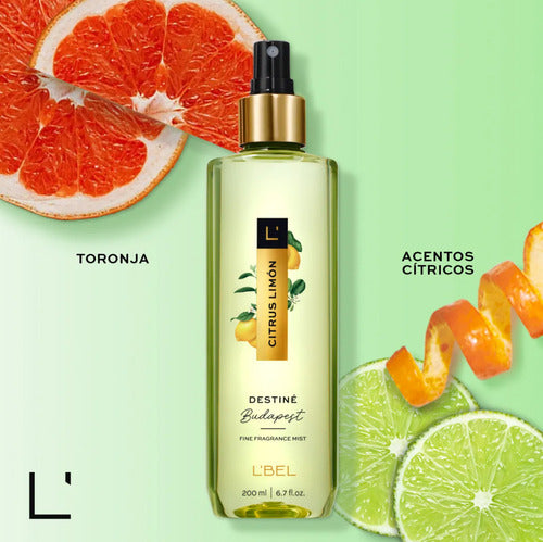 Colonia Destiné Budapest Citrus Limón L'bel 200ml