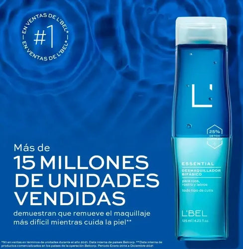 Loción Desmaquillante Bifásica A Prueba De Agua L'bel 45ml