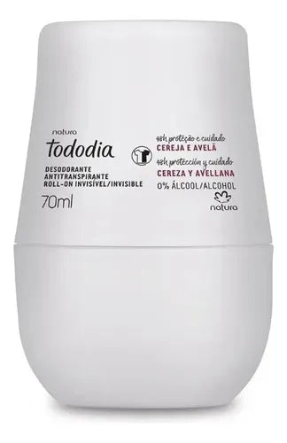 Desodorante Antitranspirante Roll-on Natura 70ml Cereza Y Avellana