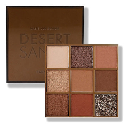 Paleta Sombras Ojos Farmasi Oasis Collection 9 Tonos Mate Brillante Desert Sands