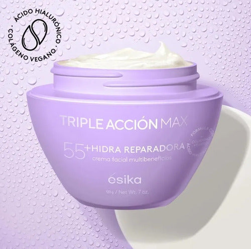 Crema Facial Hidra Reparadora Triple Acción 55+ Ésika 120g Mixta Día/noche