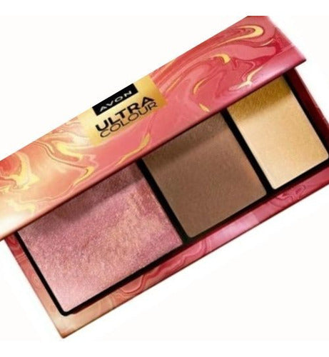 Paleta Facial Polvo 3 En 1 Ultra Color Avon 3.8g Golden Hour Golden Hour