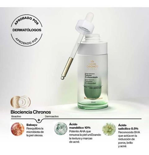Sérum Intensivo Reductor De Oleosidad Chronos Derma 30ml Grasa Noche