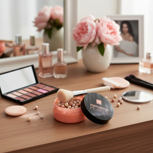 Perlas Efecto Iluminador Highlighter Pearls Avon 28g Tono Del Maquillaje Light Peach