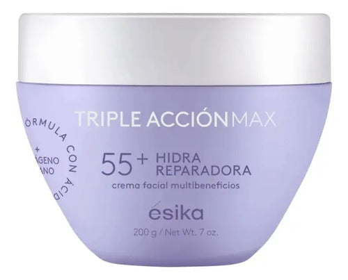 Crema Facial Hidra Nutritiva Triple Acción 55+ Esika 200g Normal Día/noche