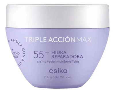 Crema Facial Hidra Nutritiva Triple Acción 55+ Esika 200g Normal Día/noche