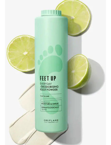 Talco Pies Feet Up Everyday, Olor Clay And Lime. Oriflame