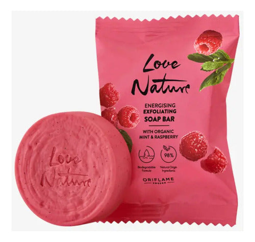 Jabón En Barra Menta Y Frambuesa Natural Y Orgánico Oriflame