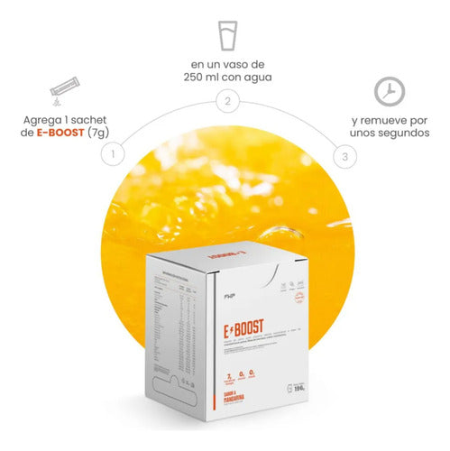 Fwp E-boost Energizante En Sachet, Suplemento Natural Mandarina