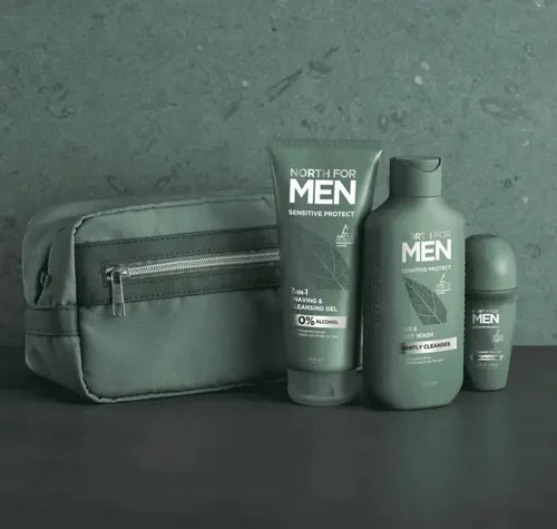 Neceser Hombre, North For Men Sensitive Protect Toiletry Bag Verde Musgo Lisa