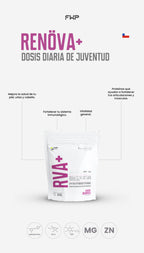RENÖVA+ Colágeno Hidrolizado Peptan® con Coenzima Q10, Resveratrol, Vitaminas y Minerales | 21 Porciones 315g